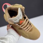 کفش نایک ایر جردن 6 تراویس اسکات بریتیش خاکی  Nike Air Jordan 6 Travis Scott British Khaki - تصویر 4