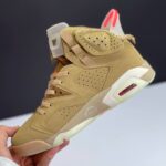 کفش نایک ایر جردن 6 تراویس اسکات بریتیش خاکی  Nike Air Jordan 6 Travis Scott British Khaki - تصویر 2