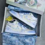 کفش نایک ایر جردن وان لو آبی اژدها Nike Air Jordan 1 Low Dragon Blue - تصویر 3