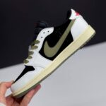 کفش نایک ایر جردن ۱ لو تراویس اسکات الیو  Nike Air Jordan 1 Low Travis Scott Olive - تصویر 2
