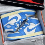 کفش نایک ایر جردن وان ساقدار شیکاگو لاست اند فاند آبی Nike Air Jordan 1 High Chicago Lost & Found Blue - تصویر 2