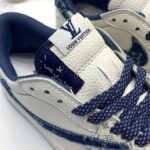 کفش نایک ایر جردن وان لو تراویس اسکات لویی ویتون کرم آبی  Nike Air Jordan 1 Low Travis Scott Louis Vuitton Cream Blue - تصویر 5
