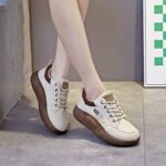 کتونی لژدار فانتزی طبی کرم قهوه‌ای - تصویر 3
