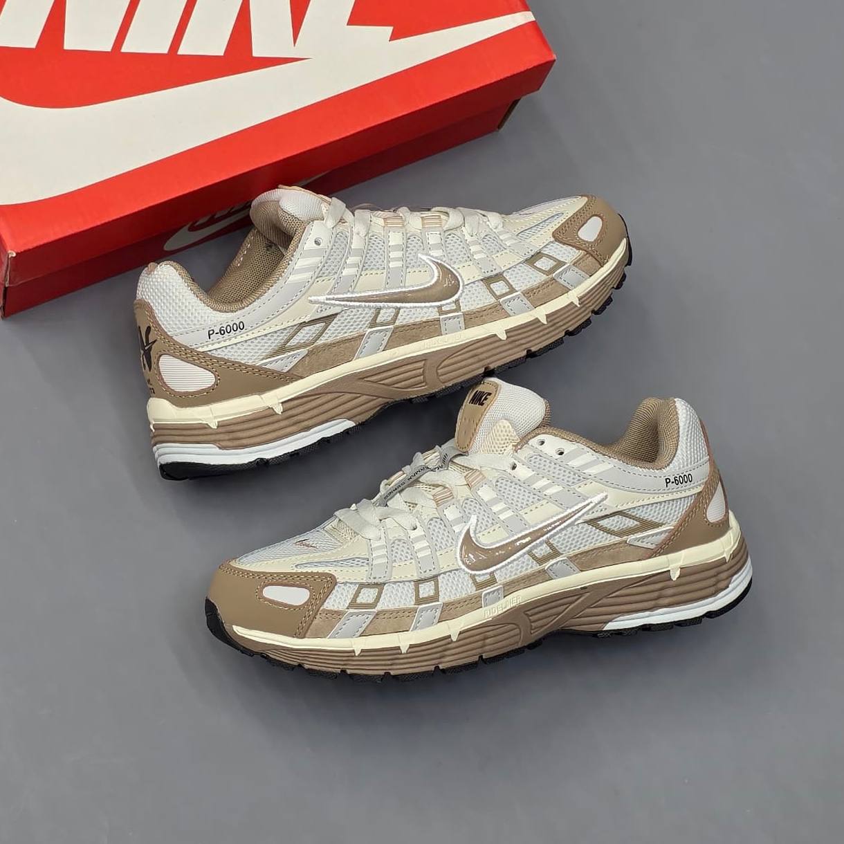photo_2025-11-19_23-16-50.jpg کفش نایک پی ۶۰۰۰ کرم قهوهای Nike P6000 Cream Brown - تصویر 1