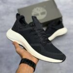 کفش تیمبرلند مشکی کرم مردانه Timberland Black Cream Knit Sneaker - تصویر 2