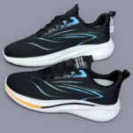 کتونی رانینگ مردانه اسپرت مشکی Men's Black Running Sneakers - تصویر 2